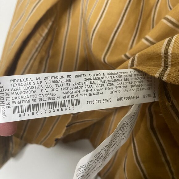 Zara crochet striped cotton long sleeve boho blouse size small - Picture 8 of 8